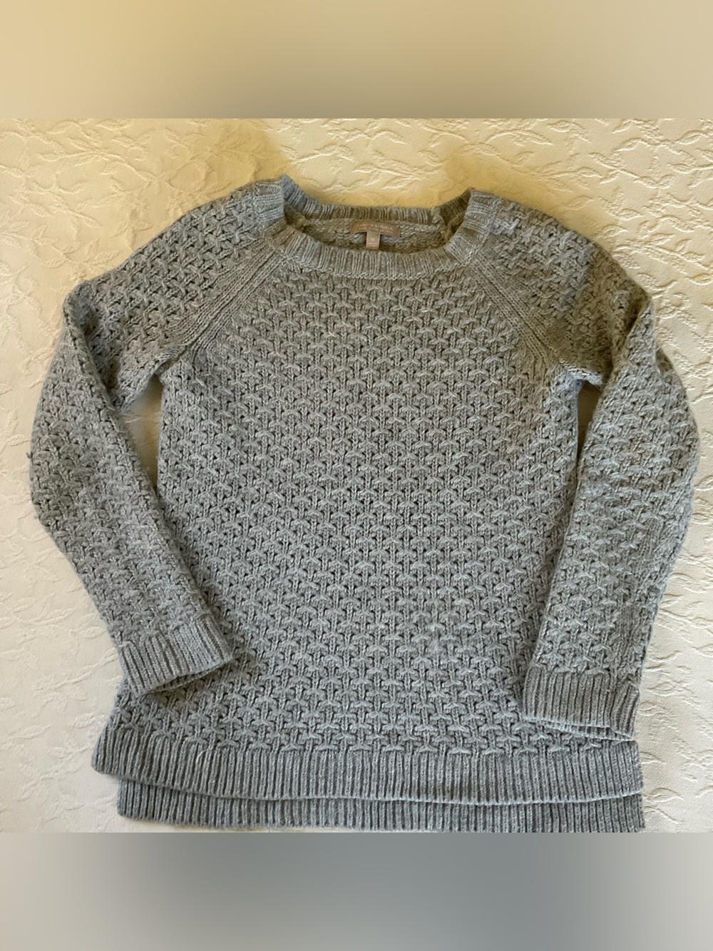 BANANA REPUBLIC Grey Knit Angora Blend Pullover Boatneck Sweater Women’s M